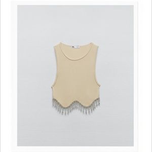 Seamless Rhinestone Top Zara
